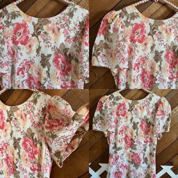 Reformation Beesley floral mini dress in Farrah size 8 - Picture 11 of 16